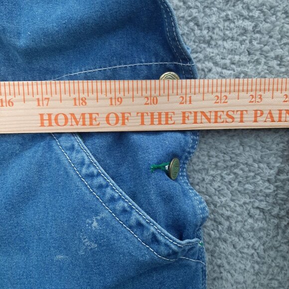 Liberty Blue Denim bibbed Overalls Med wash 40x30 fit 40x28 SizeXL 100% Cotton - Picture 10 of 13